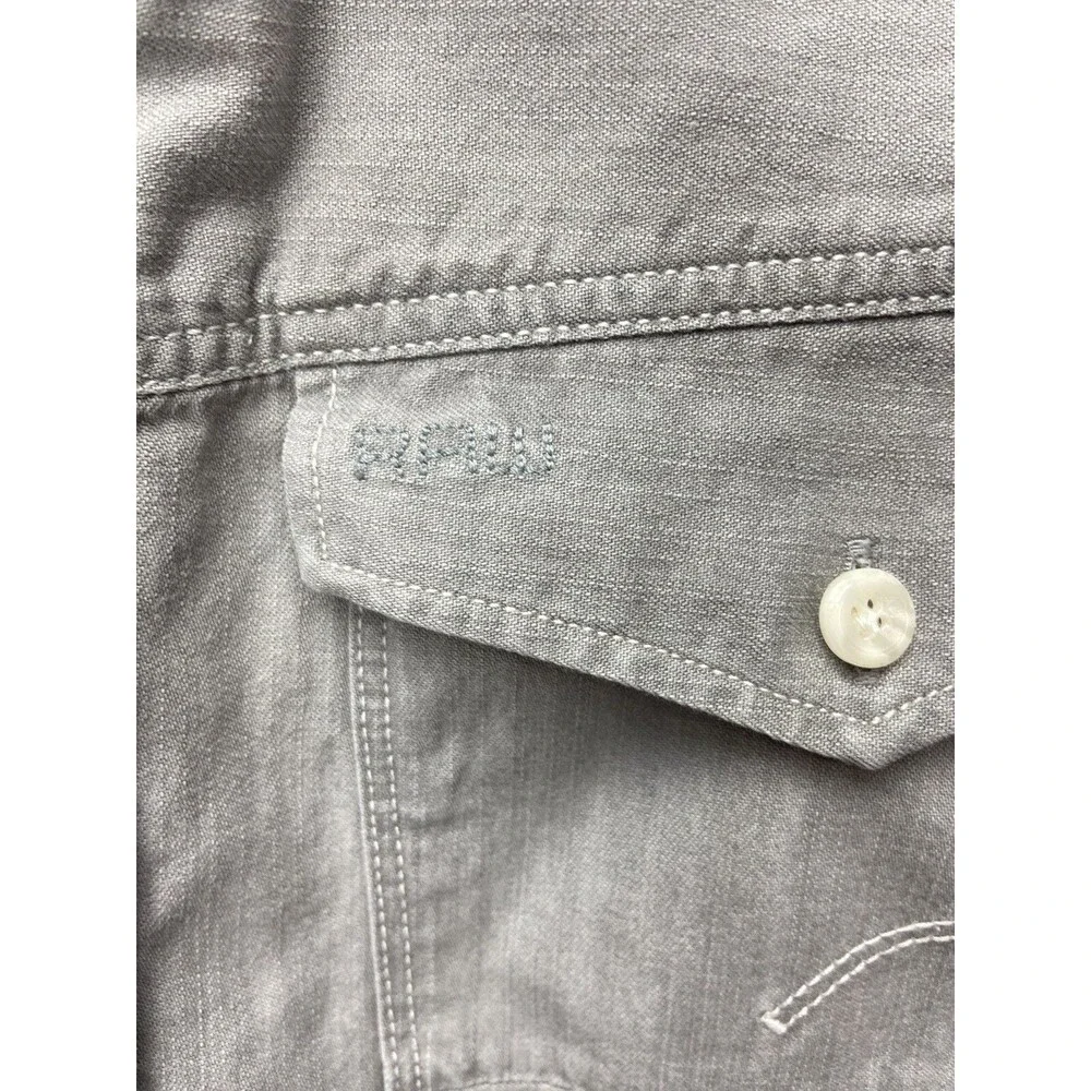 G Star Raw Button Up Shirt Youth Boys Large Work Shirt Short Sleeve Skater